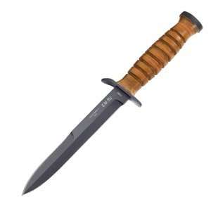  Boker 02BO1943 M3 Trench Knife Stacked Leather Handle 