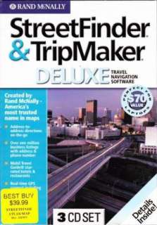   travel programs streetfinder and tripmaker deluxe travel navigation