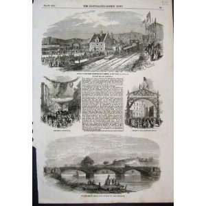    North Devon Railway Iron Bridge Taw Barnstable 1854