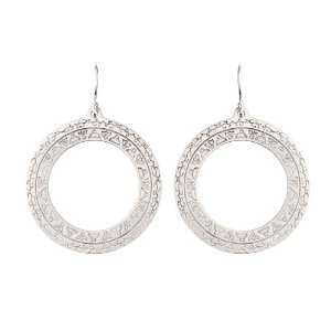   : Baroni Large Sterling Silver Open Mandala Earrings: Baroni: Jewelry