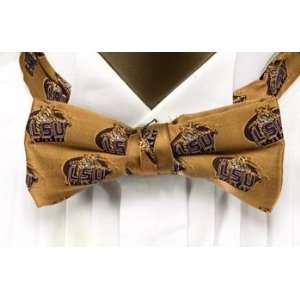 LSU Bow Tie   Louisiana State University Gold Pre Tied Bow Tie with 