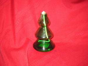 Bombay Christmas Pine Tree oil lamp clear green NEW  