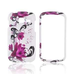  For Samsung Transfix Pink Flowers White Hard Plastic Shell 