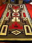 STORM PATTERN NAVAJO RUG 1960S GREAT COLORS BOLD PATTERN