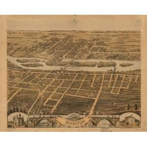   Batavia, Kane County, Illinois, 1869. Drawn by A. Ruger. Home