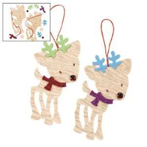 Wood Grain Christmas Reindeer Ornament Craft Kit   Craft 
