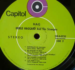 MERLE HAGGARD hag and the strangers LP record  