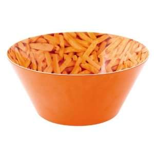    Present Time French Fries Print Melamine Bowl: Kitchen & Dining