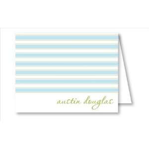 Simple Blue/Lime Stripes Note Cards: Health & Personal 