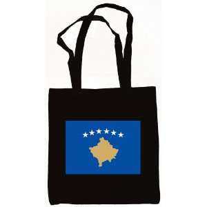  Kosovo Flag Canvas Tote Bag Black: Everything Else