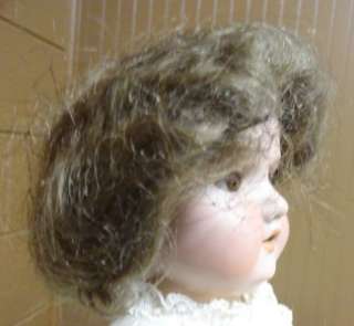 TR6 Beautiful Chestnut Brown Vintage Antique Wig French German Comp 