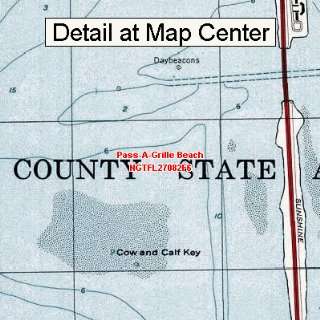 USGS Topographic Quadrangle Map   Pass A Grille Beach, Florida (Folded 