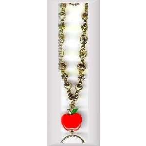  Apple Beaded Lanyard with Gold Beads 018