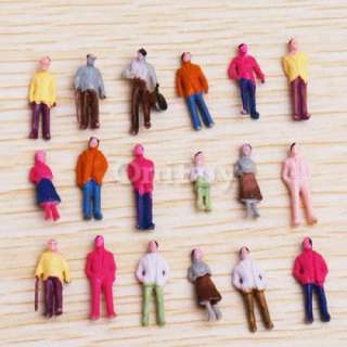 100pc Painted Figure Model people HO Scale 1100 Layout  