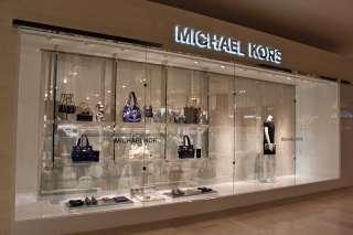 NEW Michael Kors Signature Logo Item Tote Handbag Bag Brown  
