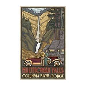  Multnomah Falls Poster by Paul A. Lanquist: Home & Kitchen