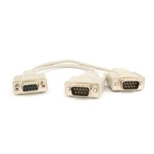  1 FT Serial Y Splitter Cable   DB9 F/2M Electronics