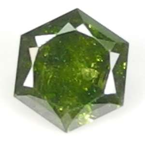 52cts Green Hexagon Natural Loose Diamond  