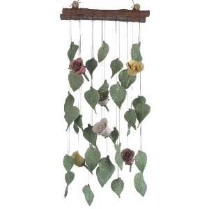  Caramba Windchime English Rose Design, 35 Inch Tall Patio 