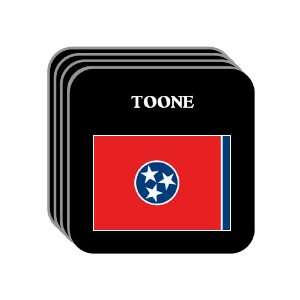 US State Flag   TOONE, Tennessee (TN) Set of 4 Mini Mousepad Coasters