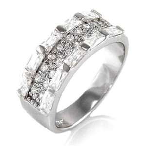 Amazing Sterling Silver Wedding Ring, Crafted with High Quality Round 