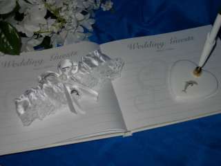 Beach DOLPHIN Wedding Garter Guest Book DOLPHIN 4 Psc.  