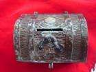 OLD CHILDS PIRATE TREASURE CHEST BANK made by E.J. Kahn Chic. IL toy 