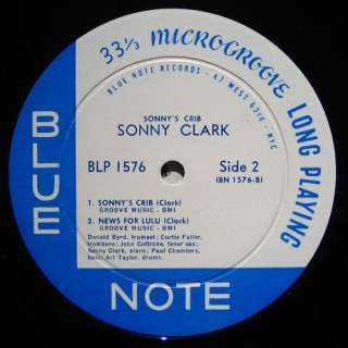 Sonny Clark LP Sonnys Crib Blue Note 1576 MONO RVG 47 W63rd  