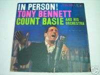 Tony Bennett Count Basie In Person 1959 Mono LP six eye  