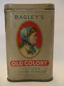 Bagleys Old Colony Pocket Tobacco Tin  