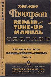 Thompson Manual #9, Kaiser/Frazer/Crosley 1939 1947  