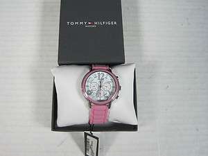 TOMMY HILFIGER LADIES WATCH PINK RUBBER WRISTBAND  