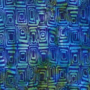   batik quilt fabric by Hoffman Fabrics H2309 18, Blue geometric batik