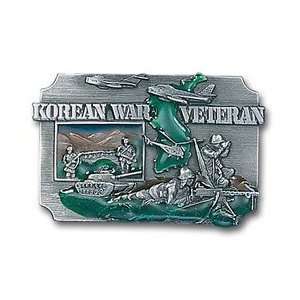  Pewter Belt Buckle  Korean War Veteran