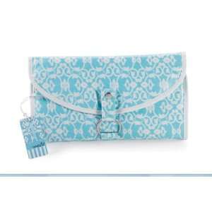  Blue Damask Travel Hanging Toiletries Case Beauty