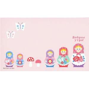  pink matryoshka mini cards with toadstool Toys & Games