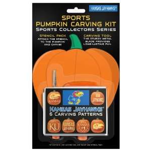 NCAA Kansas Jayhawks Pumpkin Carving Kit:  Sports 