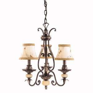 By Kichler Chesley Collection Berkshire Bronze Finish Chandelette 3 