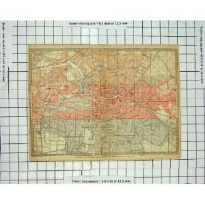  Antique Map Germany Street Plan Berlin Colour Print: Home 