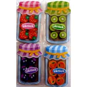    Iwako 24 Tiny Scented Fruit Erasers in Jars: Office Products