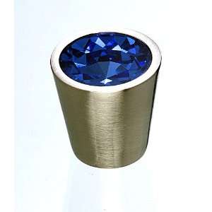   Crystal Collection Blue 3/4 Crystal Center Knob TK1