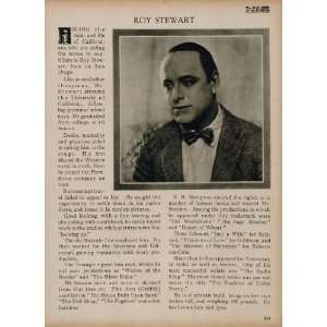  1923 Roy Stewart Silent Film Actor Biography Print 