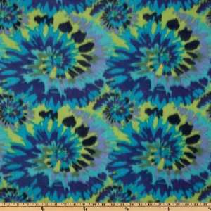  60 Wide Fleece Tie Dye Blue Fabric By The Yard: Arts 