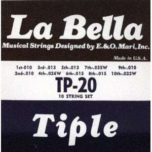  La Bella Tiple Plain Steel/Bronze Wound, TP20 Musical 