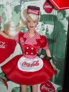 Coca Cola Barbie Platinum Car Hop Waitress with Tray Cute!  