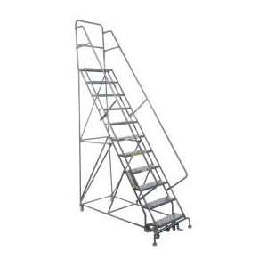   Grip 24W 11 Step Steel Rolling Ladder 10D Top Step: Home Improvement