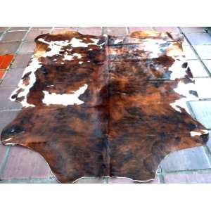  Tricolor Cowhide Rug: Home & Kitchen