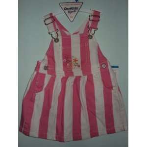  OshKosh Bgosh Girls Pink/White Striped Lightweight Cotton 