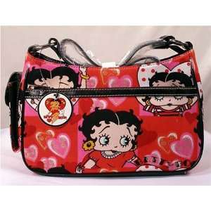  Betty Boop Red & Pink Hearts Handbag Purse Everything 