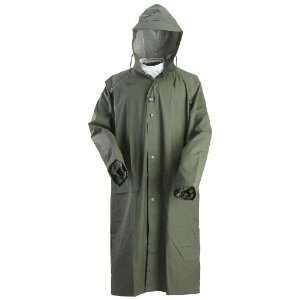 Helly Hansen W/hood Green Med Hh Rainwear Pvc Coat